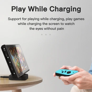 Tipas-C USB Įkroviklio Stovas Nintendo Įjungti Krovimo Doko Stotis Paramos Turėtojas Kompaktiškas Žaidimas Priedai USB C Telefonų Kroviklį