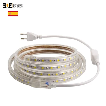 Tira LED lanksti regulable IP65 220V AC 60/ 5 Metro RGB Varios Colores elegible. tira de led luces LED para tele