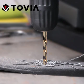 TOVIA 8pcs HSS Kobalto Grąžtas 3.0-10mm Twist Drill Bit Nustatyti Gręžimo Medienos, Metalo Skylę Cutter