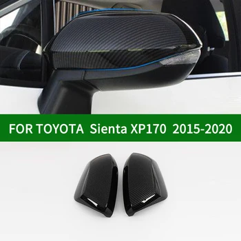 TOYOTA Sienta XP170-2020 m., automobilio galinio vaizdo veidrodėlio dangtelį apdaila, priedai juodos spalvos anglies pluošto Šoniniai Posūkio Signalo Veidrodis Apima