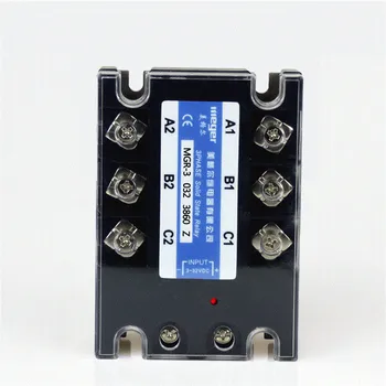 Trijų fazių (solid state relay kontroliuojamas DC AC 380V 60A VALD-3 032 3860Z Apkrovos įtampa 3-32V DC