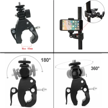 Trikojo telefono trikojo monopodzie selfie stick nuotolinio Vaizdo tripode mobiliųjų telefonų ir mikrofono laikiklio stovas Priedai