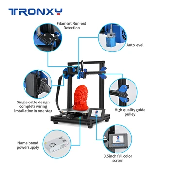 Tronxy XY-2 PRO 3D Spausdintuvas 220*220*260 Desktop 3D Spausdinimo Ekstruderiu Metalo Rėmas Impresora 1roll 1.75 mm Kaitinimo Kalėdų dovana