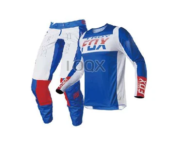 Troy Fox Motociklo Jersey Kelnės Combo Vyrų Suaugusiųjų Motokroso MX Lenktynių Dirt Bike Apsauginę įrangą Kostiumas Moto Racewear