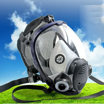 TSAI Lengvas Pilnas Cheminis Veido kaukė Anti-dujokaukę Rūgšties Dulkių Respiratorius Dažų, Pesticidų Purškimo Silikono Filtras dviratį Veido Kaukė