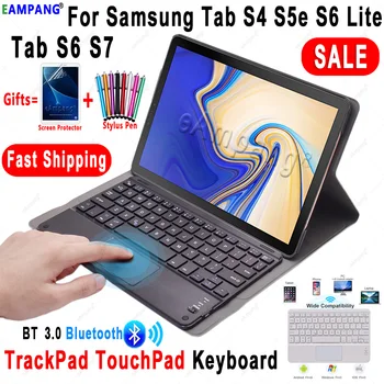 TtrackPad Keyboard Case for Samsung Galaxy Tab S4 S5e S6 Lite S7 TouchPad Klaviatūra Padengti Bluetooth 