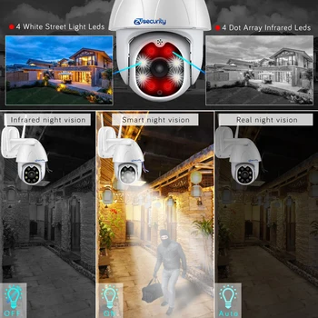 TuyaSmart Wifi PTZ Kamera Lauko Darbai Su Alexa Saugumo Wireless Speed Dome Kamera Auto Stebėjimo VAIZDO Stebėjimo, IP Kameros