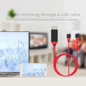 TV Stick 8 Pin Android HDMI Kabelis, HDTV TV Skaitmeninis AV Adapteris, USB, HDMI 1080P Smart Keitiklio Kabelį, 