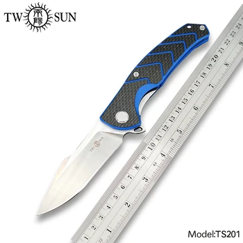 TWOSUN Peiliai 14C28N peilis Sulankstomas peiliukas taktinis peilis, Survival Knife, kempingas medžioklės lauko priemonė, EDC Greitai Atidaryti TS201
