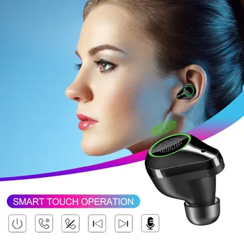 TWS Bluetooth 5.0 Eaphones Su Įkrovimo Atveju Belaidės Ausinės IPX7 atsparus Vandeniui Ausinių Sporto Touch Kontrolės ausines lotus dovana