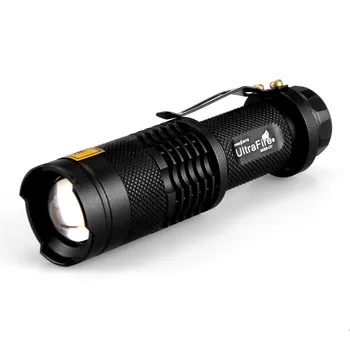 Ultra Fire LED UV Žibintuvėlis 1 Režimas SK68 Zoomable Lanterna Fakelas luz 14500 Žibintuvėlis Violetinė Žibintuvėlis Šviesos 395nm