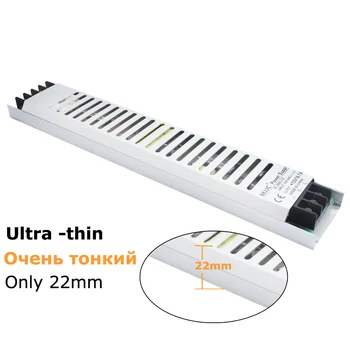 Ultra Plonas impulsinis Maitinimo šaltinis 12 Voltų LED Transformatorius 12V 10A 25A 110V, 220V DC 12V 5A Plonas Reklamos Šviesos Lange