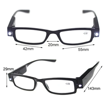 Unisex LED Didinamąjį Eyewears Skaitymo Akiniai Patogus Apšvietimas Didinamojo stiklo Akinių, Su Šviesos