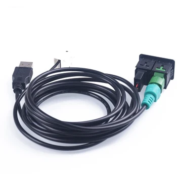 USB Aux Jungiklis + Vielos Kabelis Adapteris, skirtas BMW 3 5 Serija E87 E90 E91 E92 X5 X6 AC516