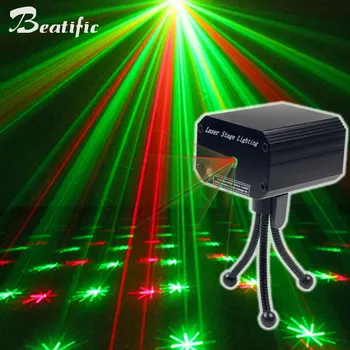 USB Garso Šalies Žibintai Mini Lazerinis Projektorius disco šviesos, dviejų Spalvų Kaita Namų Muzikos Centras, Įranga