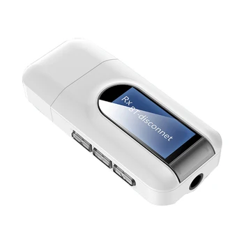 USB Stereo Muzikos Belaidžio ryšio Adapteris LCD Ekranas USB Bluetooth 5.0 Dongle 2 in 1 Belaidis Garso Siųstuvas Imtuvas