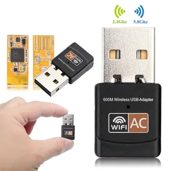 USB Wifi Adapteris 600mbps Wi Fi Adapterį) Lan Wifi Dongle Wifi AC Imtuvas, Antena, USB, Ethernet PC 5 Ghz Bevielio Išorės