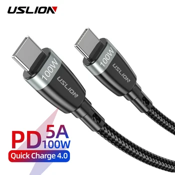 USLION PD 100W USB C su USB C Duomenų Kabelį, Skirtą 