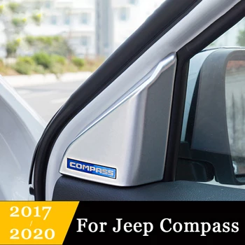 Už Jeep Compass 2017 -2019 2020 Interjero Ramstis Lango Po Garsiakalbis Trikampio Dangčio Apdaila Garnyras Bezel Liejimo priedai