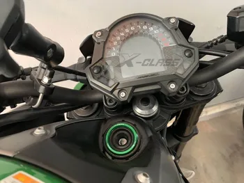 Už Kawasaki Z800 Z750 2017 2018 2019 2020 Motociklo Degimą Padengti Raktų Žiedas Raštas CNC Aliuminio Žalia Priedai