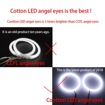 Už mazda 3. 2010 m. 2011 m. 2012 m. 2013 m. m Balta ir Gintaro Dual spalvos Medvilnės LED Angel eyes kit halo žiedas DRL Posūkio signalo lemputė