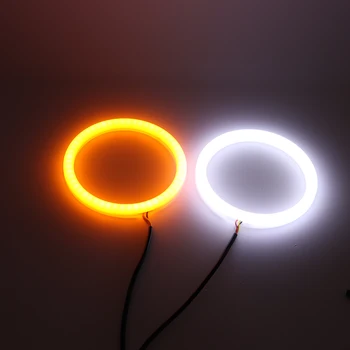 Už mazda 3. 2010 m. 2011 m. 2012 m. 2013 m. m Balta ir Gintaro Dual spalvos Medvilnės LED Angel eyes kit halo žiedas DRL Posūkio signalo lemputė