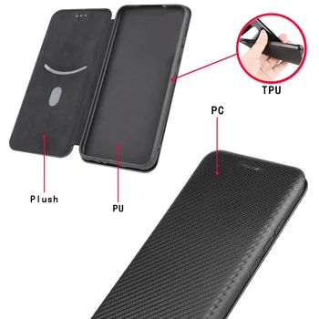 Už OnePlus 8T Atveju Prabanga Apversti Anglies Pluošto, Odos Magnetinio Adsorbcijos Apsaugos Atveju OnePlus 8T 8 T OnePlus8T Telefono Krepšiai