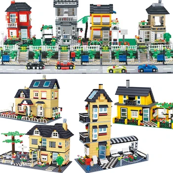 Vaikai Kūrimo Bloką, Žaislai Miesto Architektūros Modelis Kapitalo Blokai Miesto Vila Plytos Vaikų Plytų Prancūzija Vila Kaime Rinkiniai