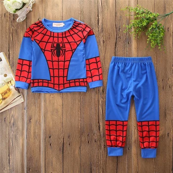 Vaikai Super Herojus Spausdinti Kūdikių Pižama Berniukams ilgomis Rankovėmis, Minkšta Nightshirt Vaikams, Vaikiška Viršūnės Ir Kelnės Sleepwear Tinka 2-10T