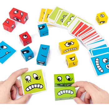 Vaikams, Mediniai Išraiška Glumina Magic Cube Blokai Montessori Švietimo Žaislai, Loginį Mąstymą Tėvų-vaikų Dovanų