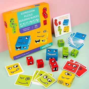 Vaikams, Mediniai Išraiška Glumina Magic Cube Blokai Montessori Švietimo Žaislai, Loginį Mąstymą Tėvų-vaikų Dovanų