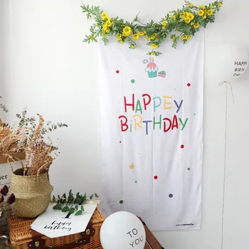 Vaikų kambario sienų apdaila sienos kabo Gobelenas ins gimtadienio apdailos 100DAYS medvilnės drobės fone