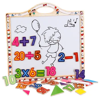 Vaikų magnetinė piešimo lenta skaitmeninis laišką, magnetiniai lipdukai rašyti grafiti, žaislai, mediniai kabo lenta, dovanos vaikui