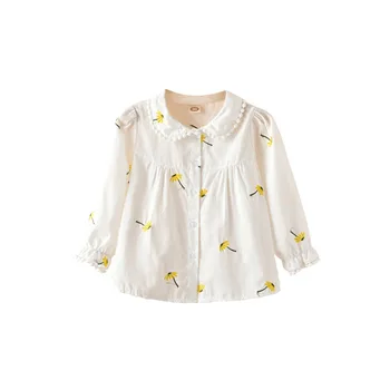 Vaikų spausdinti gėlių marškinėliai 2019 new baby girl rudenį ilgomis rankovėmis marškinėliai baby girl palaidinė