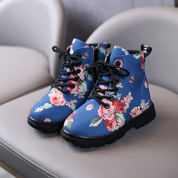 Vaikų spausdinti Martin batai berniukams dinozaurų trumpi batai mergaitėms gėlių mados vieno batai baby naujas rudens-pavasario animacinių filmų batai