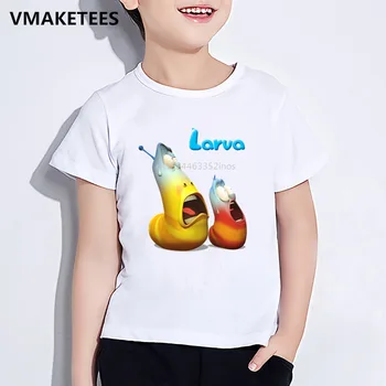 Vaikų Vasaros Mergaičių ir Berniukų marškinėliai Korėja Linksmas Vabzdžio Lerva Animacinių filmų Spausdinimo Vaikų marškinėliai Juokingas Mielas vaikiški Drabužiai