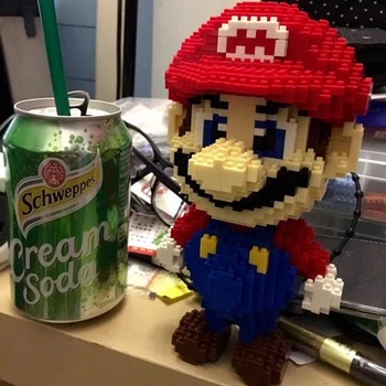 Vaizdo Žaidimas Super Mario Raudona 3D Modelį 1350pcs 