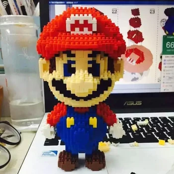 Vaizdo Žaidimas Super Mario Raudona 3D Modelį 1350pcs 