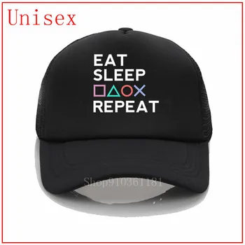 Valgyti, Miegoti Playstation Kartoti Žaidėjus Gyvenimo vaikai skrybėlę su shield criss cross plaukai surišti į uodegą skrybėlę saulės skydelis skrybėlę moterys, skydelis nuo saulės skrybėlės wom