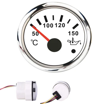 Valtis Automobilių Alyvos Temperatūros Indikatorius 50~150 laipsnių Celsijaus Oil Temp Gauge Su Raudona Šviesą &Jutiklių pritaikymas 9~32V motociklo auto