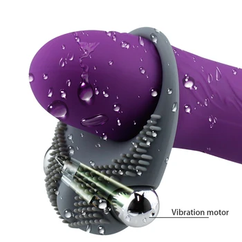 Varpos žiedas vibratorius klitorio stimuliatorius Prostatos Massager Teptuku Penio Žiedas Sekso Žaislas, Skirtas Pora Mens Atidėti Ejakuliacija Sekso Produktas
