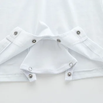 Vasaros mados kūdikių drabužiai Unisex medvilnės trumpomis rankovėmis Mygtuką Iki Apykaklės mielas juostele ropa de naujagimį berniuką mergina romper