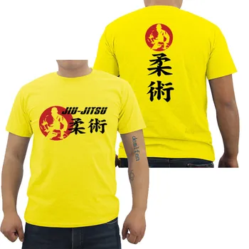 Vasaros Spausdinti Brazilijos Mma Dziudo Karate, Jiu Jitsu T Shirt Mens Prekės Ženklo Drabužių Vyrų Atsitiktinis Medvilnės O-Kaklo Marškinėliai Kietas Viršūnes Tees