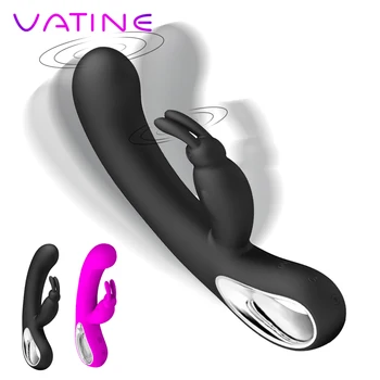 VATINE 12 Greičių Rabbit Dildo, Vibratoriai Sekso Žaislas, skirtas moteriai, Moterų Masturbacija Klitorio Stimuliatorius G-spot Masažas