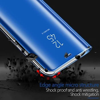 Veidrodis, Flip Case For Samsung Galaxy A31 Prabanga Aiškiai Matyti PU Odos Padengti atgal 