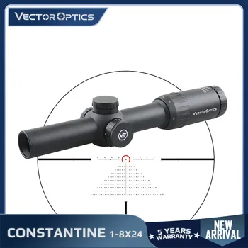 Vektoriaus Optika Konstantinas 1-8x24 FFP Riflescope 1/10MIL Su IPX6 Apšviestas Išgraviruotas BDC&Vėjo Tinklelis Nekilnojamojo 1xPower Tinka 7.62 5.56