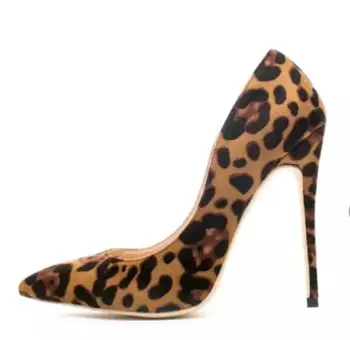VERSTOS odos leopard siurblys aukšto KULNO moterų batai seksuali suknelė siurblys