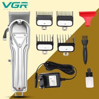 VGR 140&139 Visi-metalo Plaukų clipper Elektros Belaidžius LCD Plaukų Žoliapjovės Kirpykla Profesionalus Plaukų Kirpimas Pjovimo Staklės Vyrams