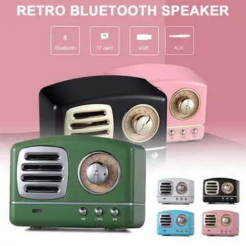 Viaduko Retro Bluetooth Garsiakalbiai Retro Radijo Formos Įkrovimo Nešiojamas Mini Garsiakalbis Parama TF/AUX/USB