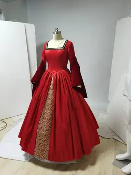 Viktorijos Karalienė Elizabeth Tudor Laikotarpiu Gotika Faire Tudor suknelė cosplay kostiumų Anne Boleyn suknelė